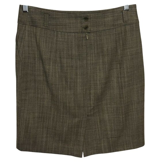 Banana Republic Women’s Size 6 Tan Wool Blend Lined Pencil Skirt Stretch - Picture 2 of 9